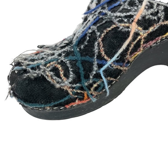 DANSKO Confetti Wool Multi-Colored Clogs Black Scribble Professional Shoes sz 38 - Picture 11 of 16